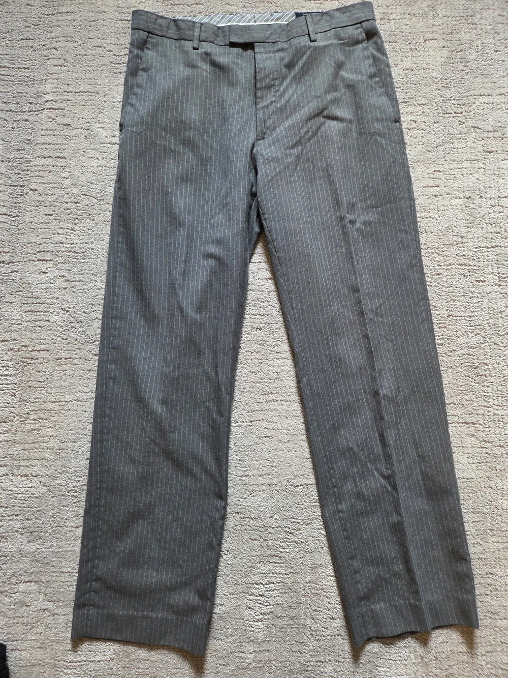 Banana Republic Gray Pinstripe Dress Trousers